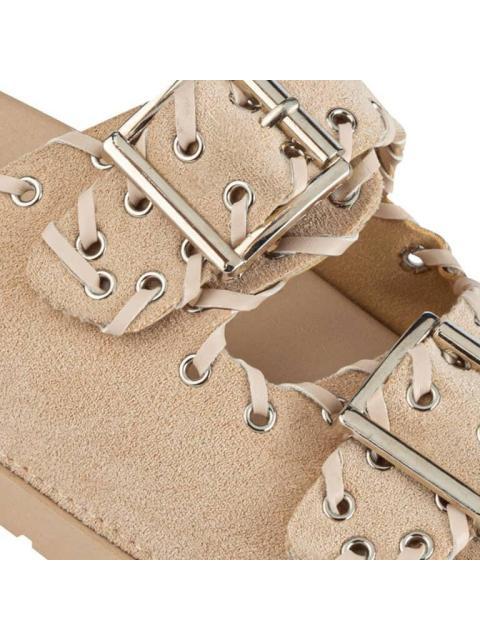 SANDALIA PLANA BEIGE VI LINE - Imagen 6