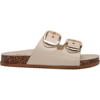 SANDALIA PLANA HEBILLAS BEIGE VI LINE