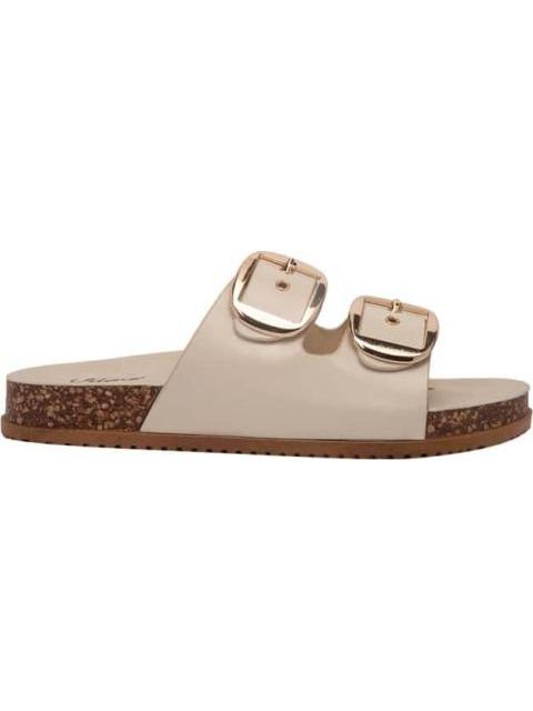 SANDALIA PLANA HEBILLAS BEIGE VI LINE
