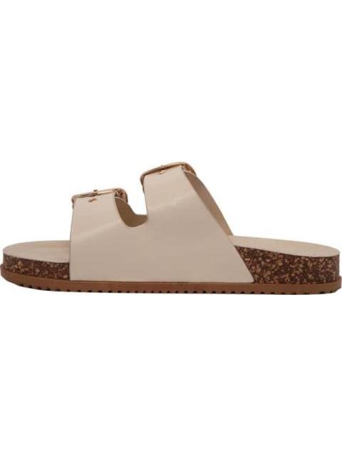 SANDALIA PLANA HEBILLAS BEIGE VI LINE - Imagen 5
