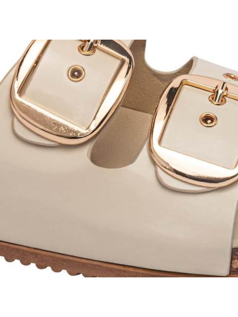 SANDALIA PLANA HEBILLAS BEIGE VI LINE - Imagen 6