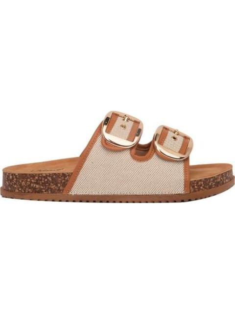 SANDALIA PLANA HEBILLAS CAMEL VI LINE