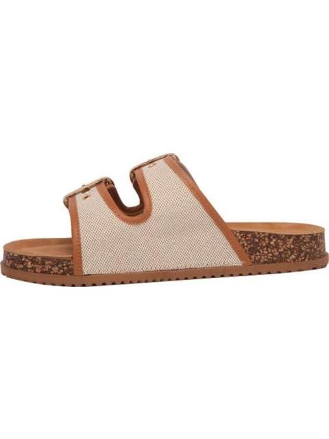 SANDALIA PLANA HEBILLAS CAMEL VI LINE - Imagen 5