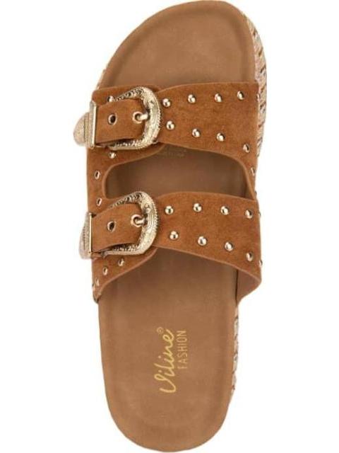 SANDALIA PLANA CAMEL VI LINE FASHION - Imagen 3