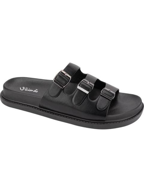 SANDALIA PLANA NEGRO VI LINE - Imagen 2
