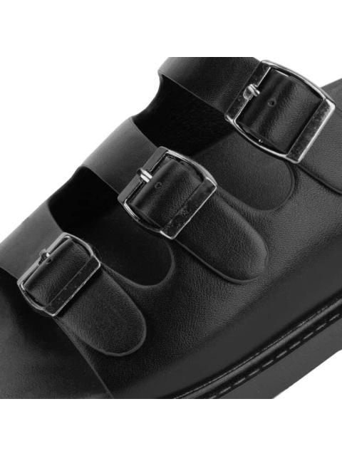 SANDALIA PLANA NEGRO VI LINE - Imagen 6