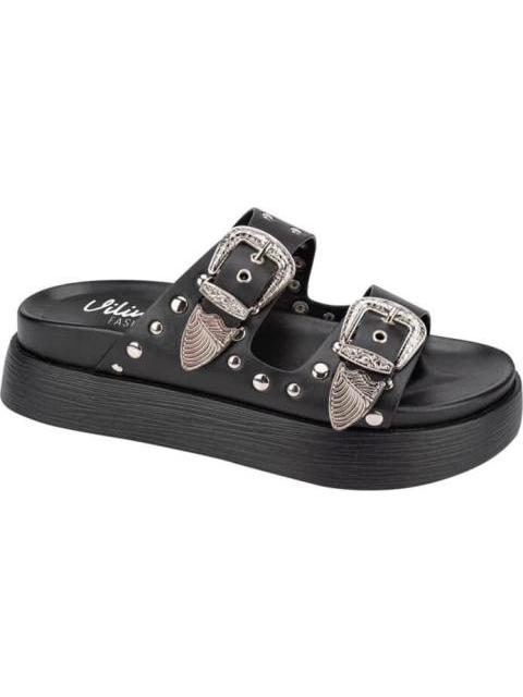 SANDALIA PLANA NEGRO VI LINE FASHION - Imagen 2