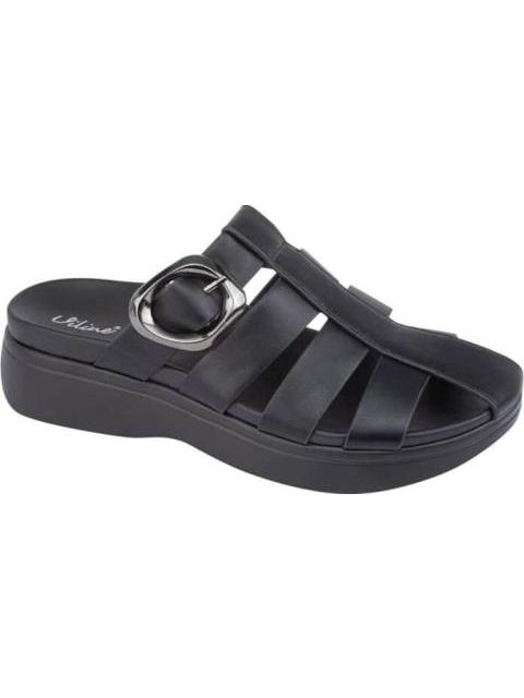 SANDALIA PLANA NEGRO VI LINE - Imagen 2