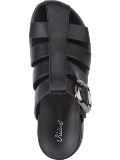 SANDALIA PLANA NEGRO VI LINE - Imagen 4