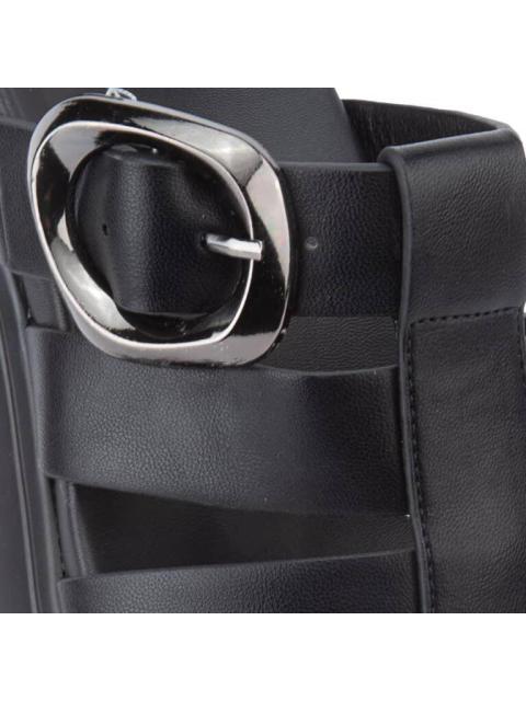 SANDALIA PLANA NEGRO VI LINE - Imagen 6