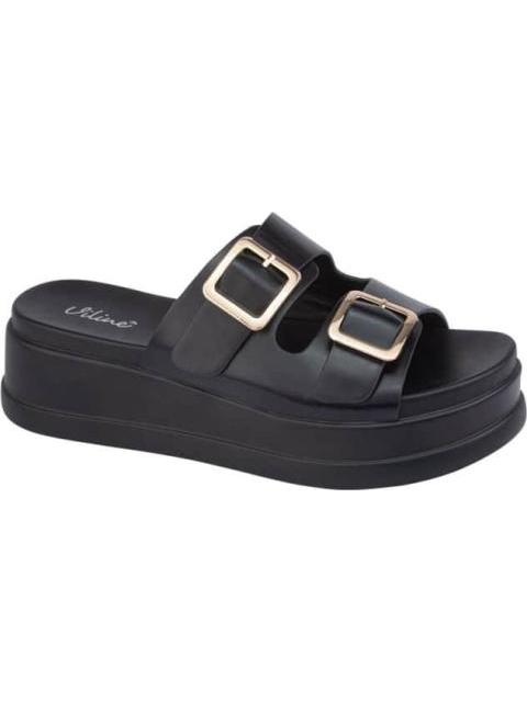 SANDALIA PLANA NEGRO VI LINE - Imagen 2