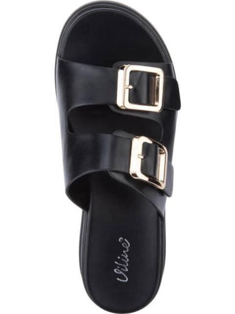 SANDALIA PLANA NEGRO VI LINE - Imagen 3