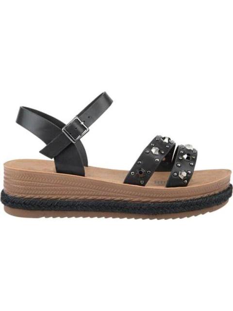 SANDALIA PLANA NEGRO VI LINE