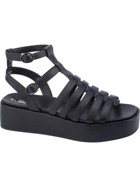 SANDALIA PLANA ROMANA NEGRO VI LINE - Imagen 2