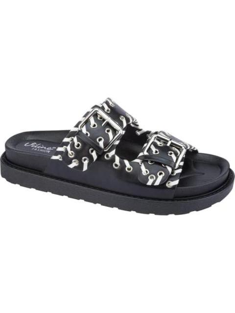 SANDALIA PLANA NEGRO VI LINE FASHION - Imagen 2