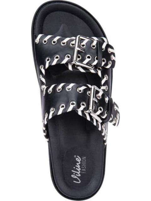 SANDALIA PLANA NEGRO VI LINE FASHION - Imagen 3