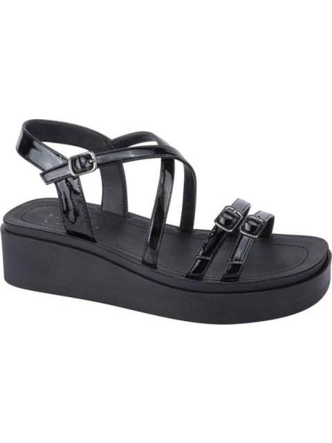 SANDALIA PLANA NEGRO VI LINE - Imagen 2
