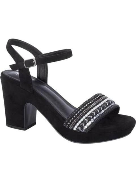 SANDALIA CON BRILLOS NEGRO YAELI - Imagen 2