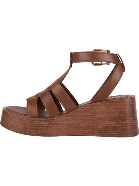SANDALIA PLATAFORMA COGNAC VI LINE FASHION - Imagen 5