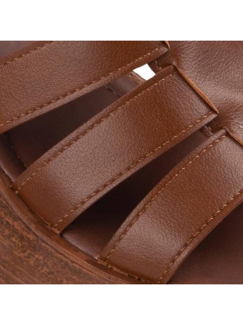 SANDALIA PLATAFORMA COGNAC VI LINE FASHION - Imagen 6