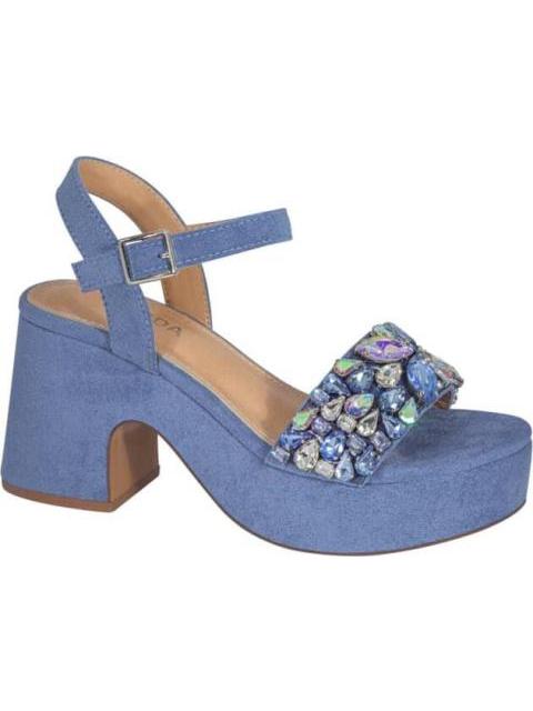 SANDALIA CON PLATAFORMA AZUL BELINDA PEREGRIN - Imagen 2