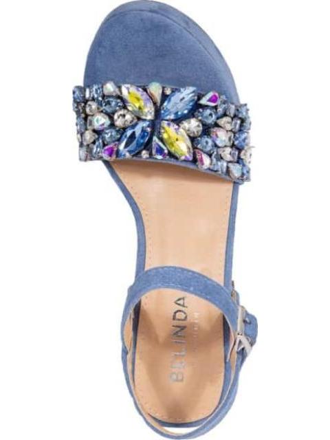 SANDALIA CON PLATAFORMA AZUL BELINDA PEREGRIN - Imagen 3