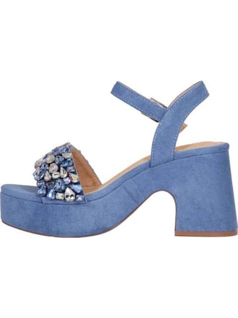 SANDALIA CON PLATAFORMA AZUL BELINDA PEREGRIN - Imagen 5