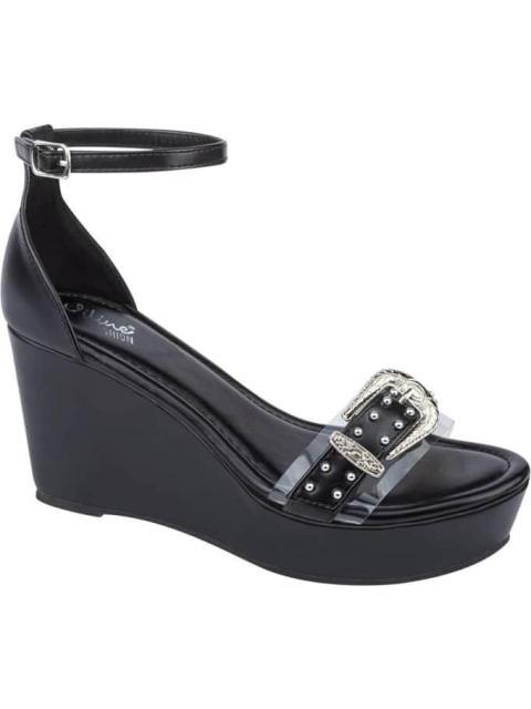 SANDALIA PLATAFORMA NEGRO VI LINE FASHION - Imagen 2