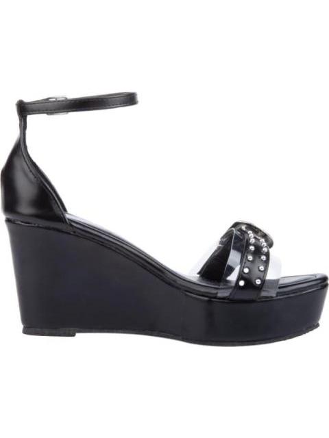 SANDALIA PLATAFORMA NEGRO VI LINE FASHION - Imagen 5