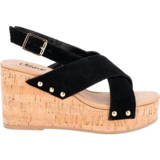 SANDALIA PLATAFORMA NEGRO VI LINE