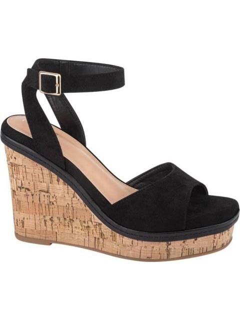 SANDALIA PLATAFORMA NEGRO VI LINE - Imagen 2
