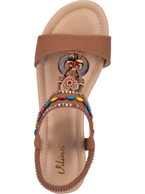 SANDALIA PLATAFORMA CAMEL VI LINE - Imagen 4