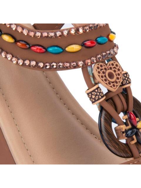 SANDALIA PLATAFORMA CAMEL VI LINE - Imagen 6