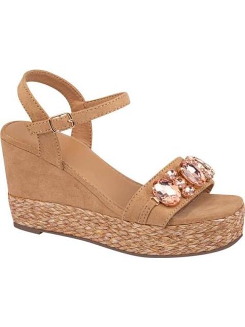 SANDALIA PLATAFORMA CAMEL VI LINE FASHION - Imagen 2