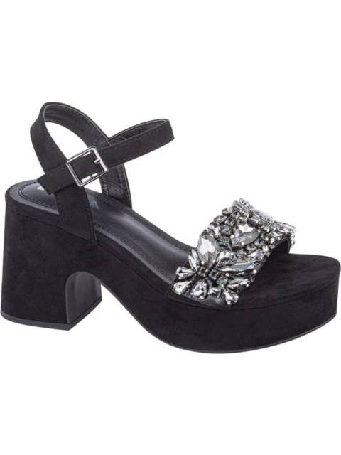 SANDALIA CON BRILLOS NEGRO BELINDA PEREGRIN - Imagen 2