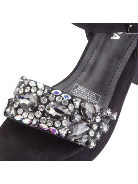 SANDALIA CON BRILLOS NEGRO BELINDA PEREGRIN - Imagen 6