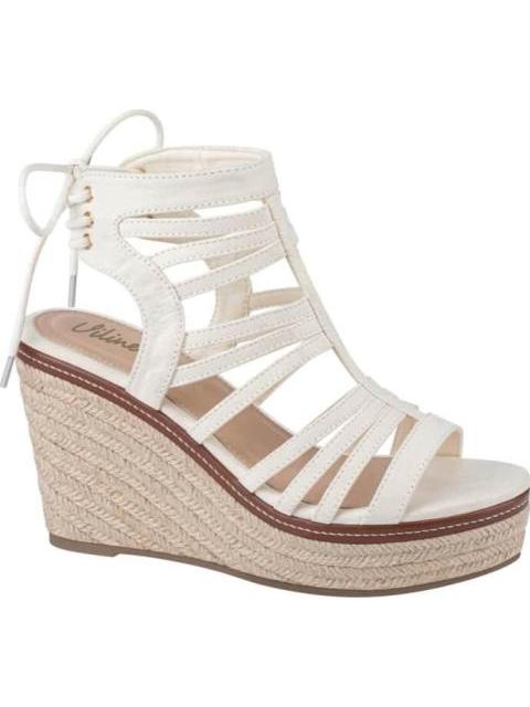 SANDALIA ROMANA CON PLATAFORMA BEIGE/HUESO VI LINE - Imagen 2