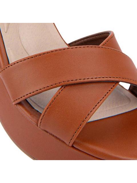 SANDALIA TACON PLATAFORMA COGNAC SAO PAULO - Imagen 6