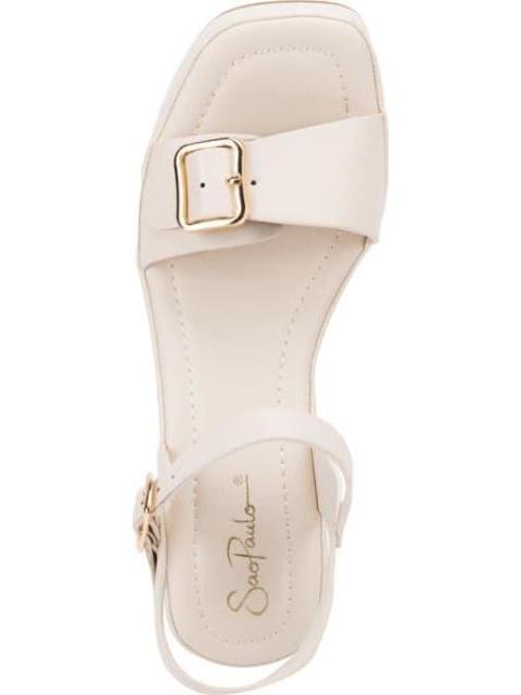 SANDALIA PLATAFORMA TACON HEBILLA BEIGE/HUESO SAO PAULO - Imagen 3