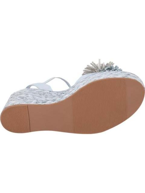 SANDALIA POMPONES AZUL THALIA SODI - Imagen 4