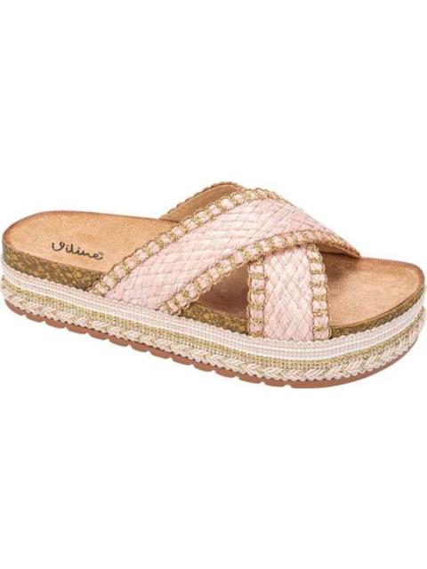 SANDALIA RAFIA ROSA VI LINE - Imagen 2