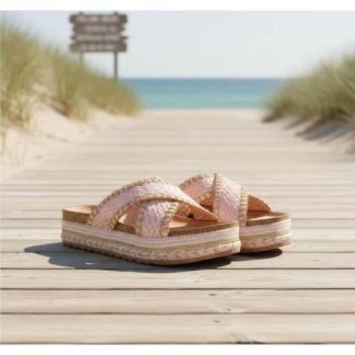 SANDALIA RAFIA ROSA VI LINE