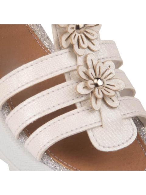 SANDALIA ROMANA FLORES BLANCO VIVIS SHOES KIDS - Imagen 6