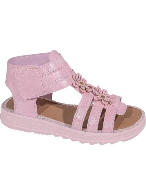 SANDALIA ROMANA FLORES ROSA VIVIS SHOES KIDS - Imagen 2
