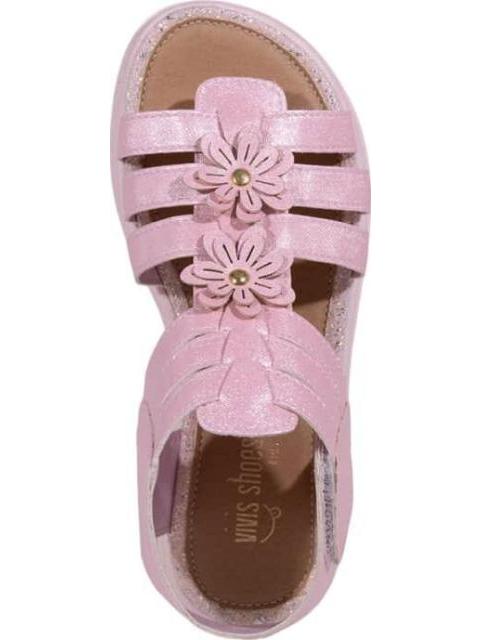 SANDALIA ROMANA FLORES ROSA VIVIS SHOES KIDS - Imagen 3
