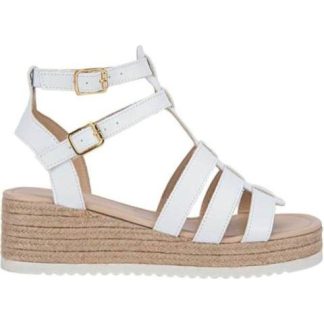 SANDALIA ROMANA PLATAFORMA BAJA BLANCO VI LINE