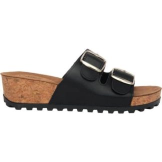 SANDALIA SUECA HEBILLAS NEGRO VI LINE