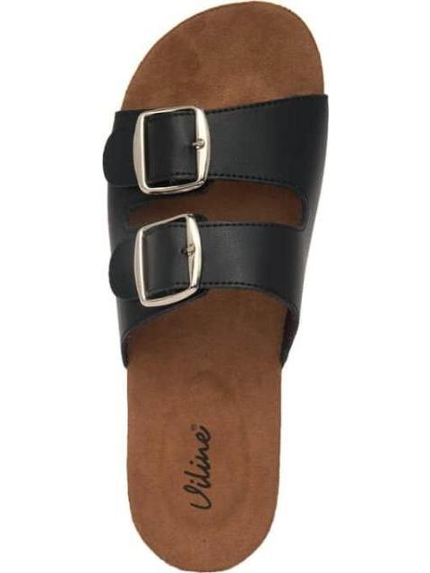 SANDALIA SUECA HEBILLAS NEGRO VI LINE - Imagen 3