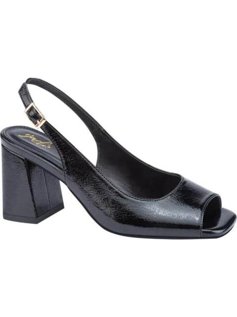 SANDALIA TACON ANCHO LISO NEGRO YAELI - Imagen 2