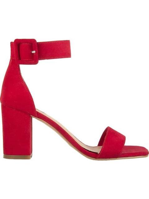 SANDALIA TACON ANCHO ROJO YAELI